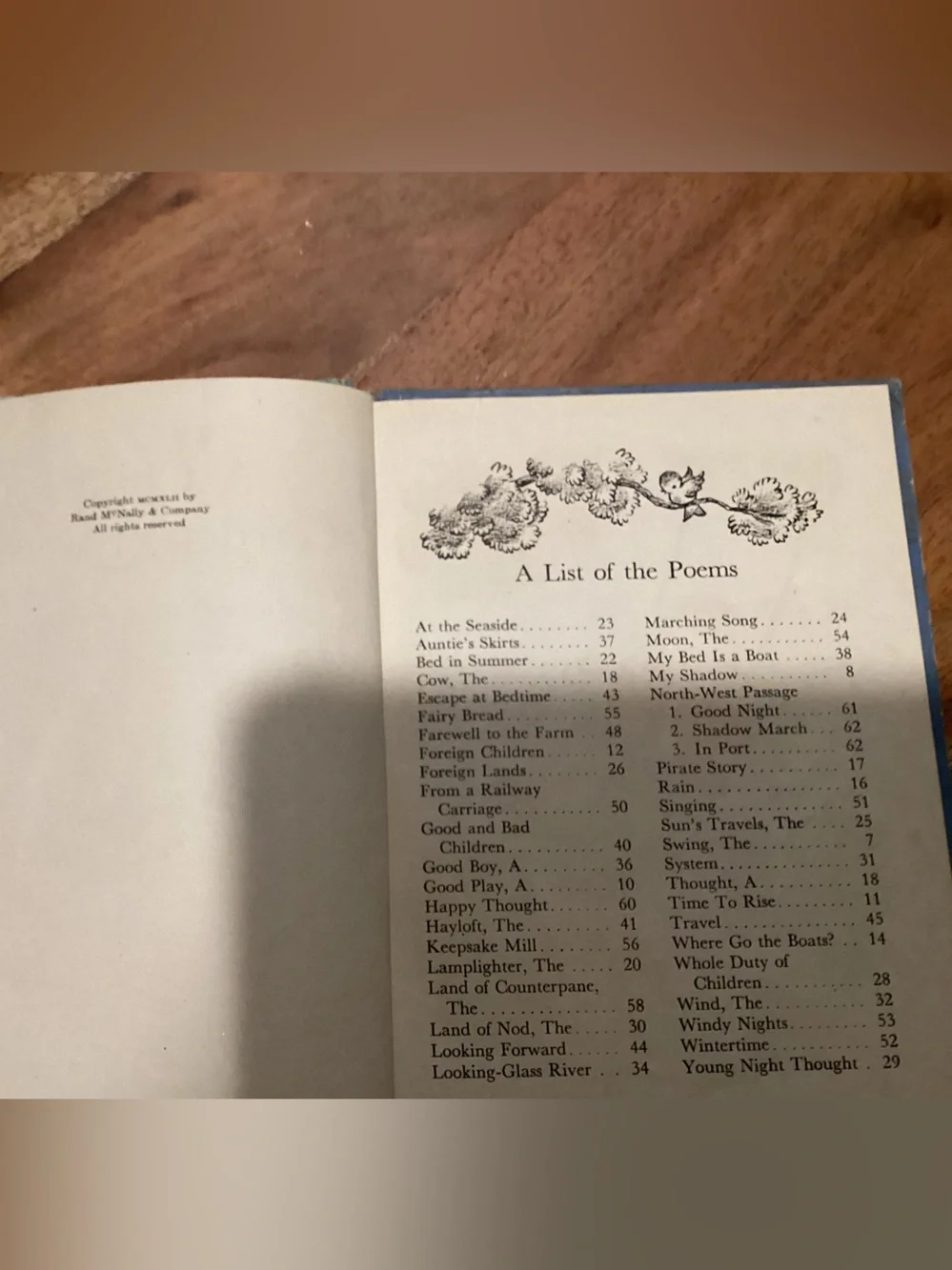 Vtg. 1942 copy of A Child’s Garden of Verses by Robert Louis Stevenson